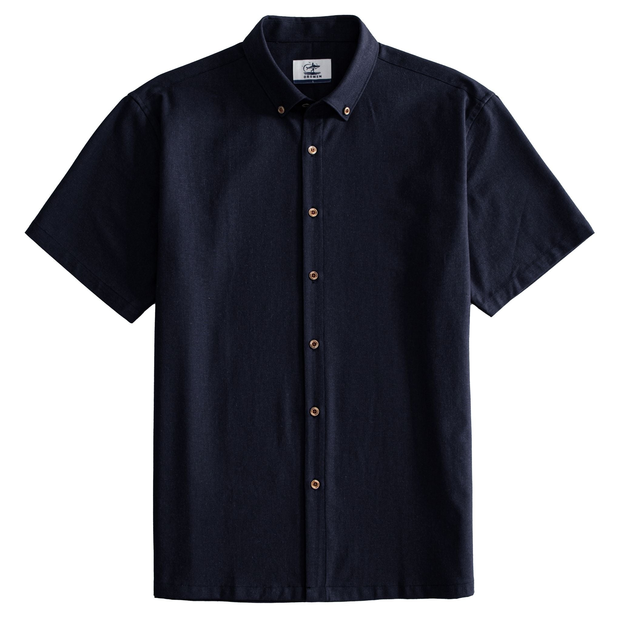 Oromen Freshwater Everyday Navy Blue Shirt - Front View