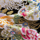 Peony and chrysanthemum button-down shirt side view