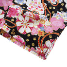 Premium cotton shirt with Japanese cherry blossom and temari art