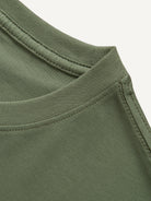 Reinforced double stitching detail along sleeves and hem of OROMEN Wildflower Embroidery T-shirt