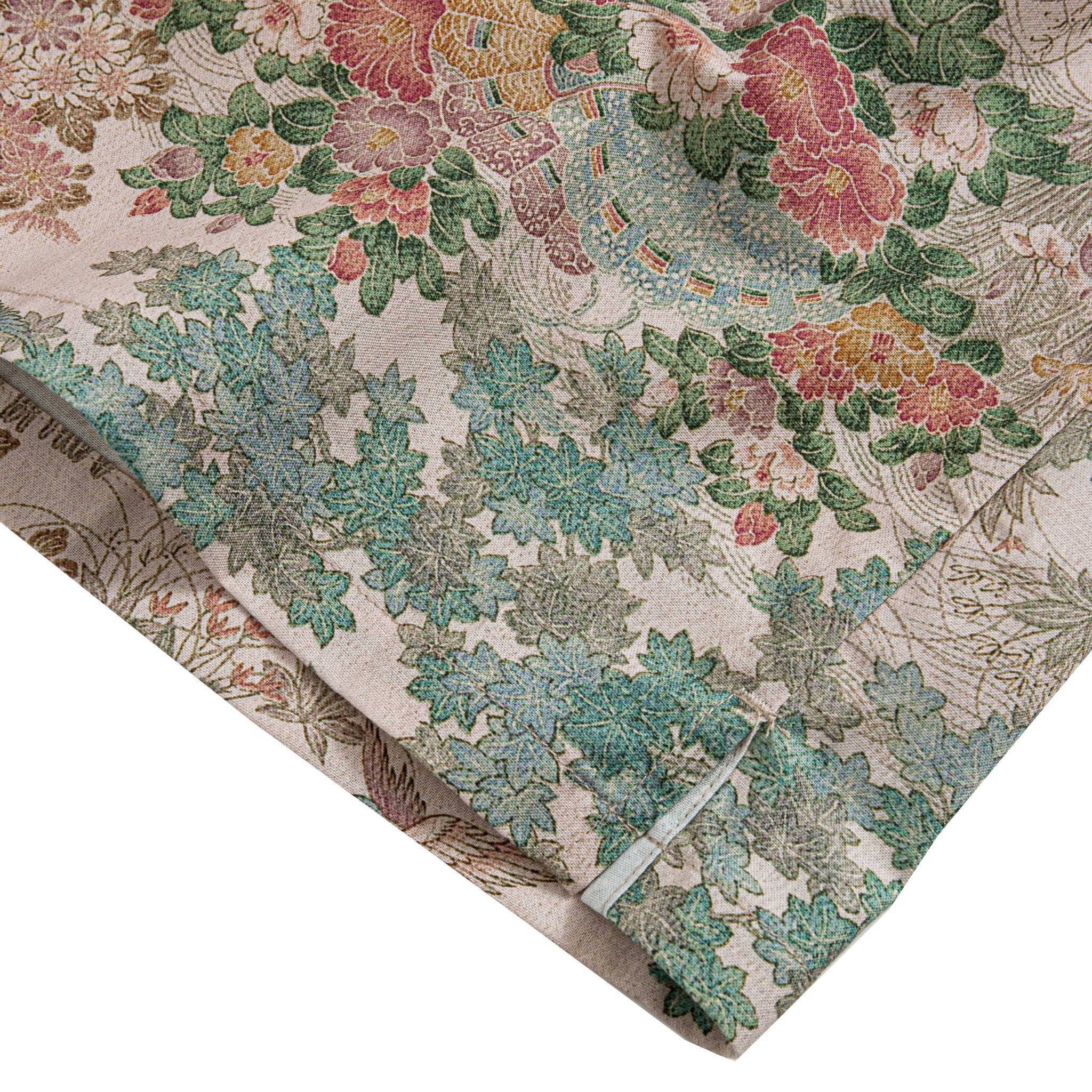 Relaxed fit Ukiyoe shirt showing double needle stitching and premium cotton quality