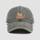 Retro Washed Baseball Cap Olive Green - Breathable Hawaii Hibiscus Hat by OROMEN