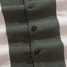 Retro Contrast Corduroy Shirt Metal Button Detail – OROMEN