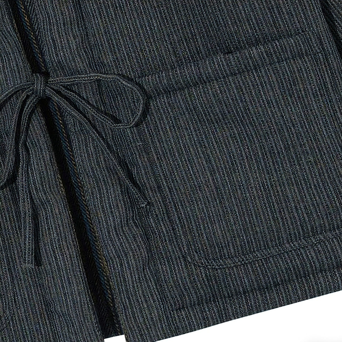 Reverse Side Wearing - Striped Kimono Coat Alternative Styling Option