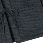 Reverse Side Wearing - Striped Kimono Coat Alternative Styling Option