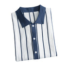 Ribbed Collar and Cuffs Detail – OROMEN Knit Polo Shirt