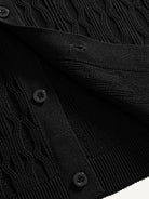 Ribbed bottom hem detail on OROMEN Wave Jacquard Knit Polo