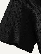 Ribbed sleeve cuff detail on OROMEN Wave Jacquard Knit Polo