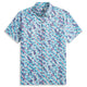 Sakura Petals Japanese Ukiyo-e Shirt - Hand-Painted Cherry Blossom Print on Blue Cotton