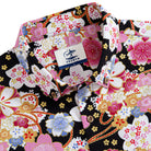 Sakura temari ball shirt detail - hand-painted cherry blossom design