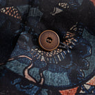 Samurai Chess Board Shirt Detail – Natural Wood Buttons & Print-matched Pocket