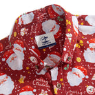 Santa Claus Festival Shirt Button-Down Collar Detail – OROMEN Christmas Shirt