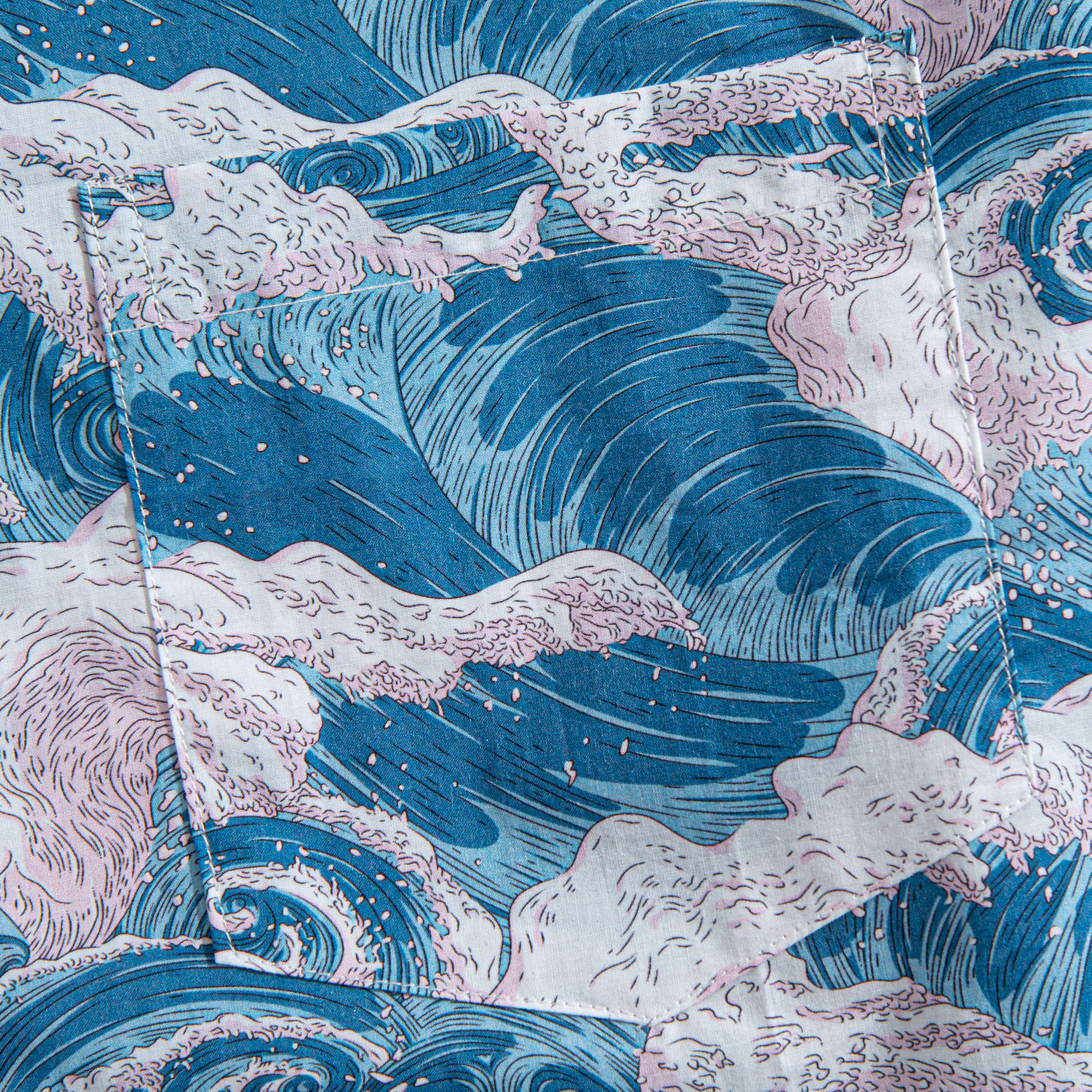 Sea of Pink Mist Shirt – Chest Pocket Detail