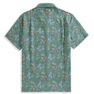 Secret Garden aloha shirt side vent and back box pleat craftsmanship detail