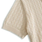 Short Ribbed Sleeve Detail – OROMEN Zigzag Knitted Polo