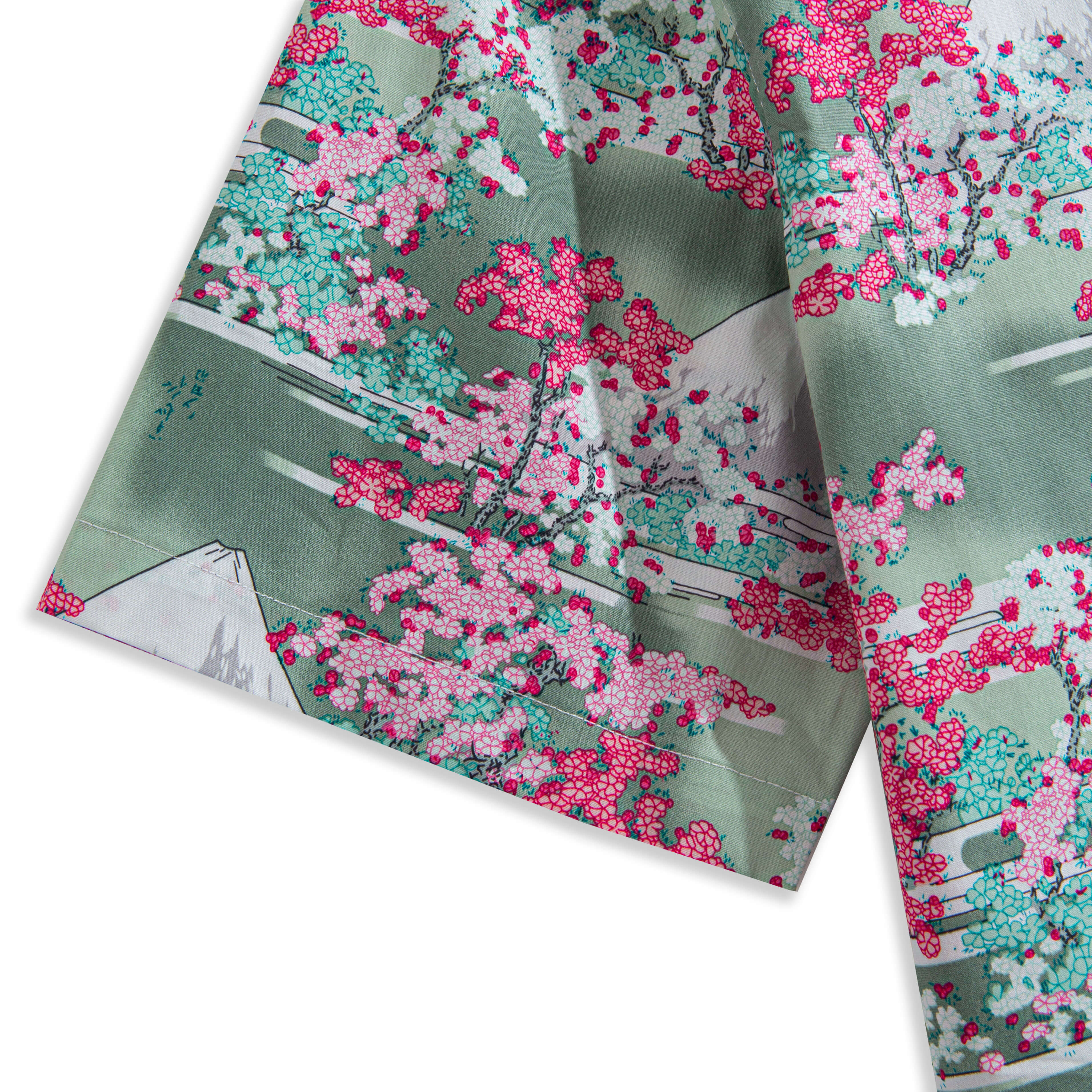 Short Sleeve Design - Fuji Sakura Breeze Japanese Ukiyo-e Summer Shirt