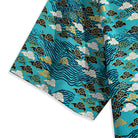Short sleeve Auspicious Clouds Aloha shirt with Japanese cloud motif