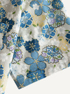 Short sleeve cuff and double-needle stitching detail of OROMEN Cherry Blossoms in Full Bloom Shirt