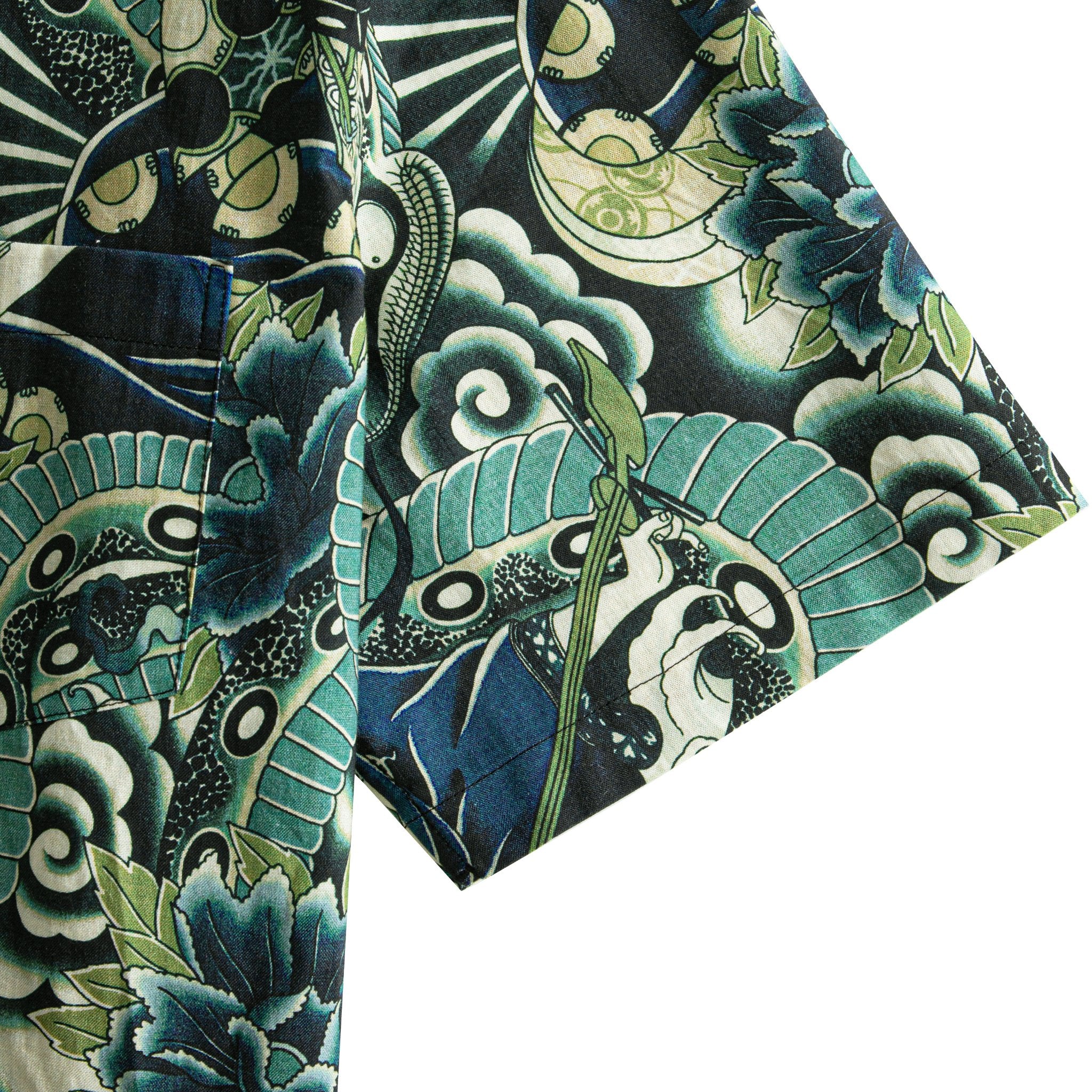 Side Profile of Geisha Skull Snake Japanese Folklore Shirt