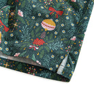 Side Slit Hem Detail – OROMEN Christmas Ambiance Patchwork Shirt