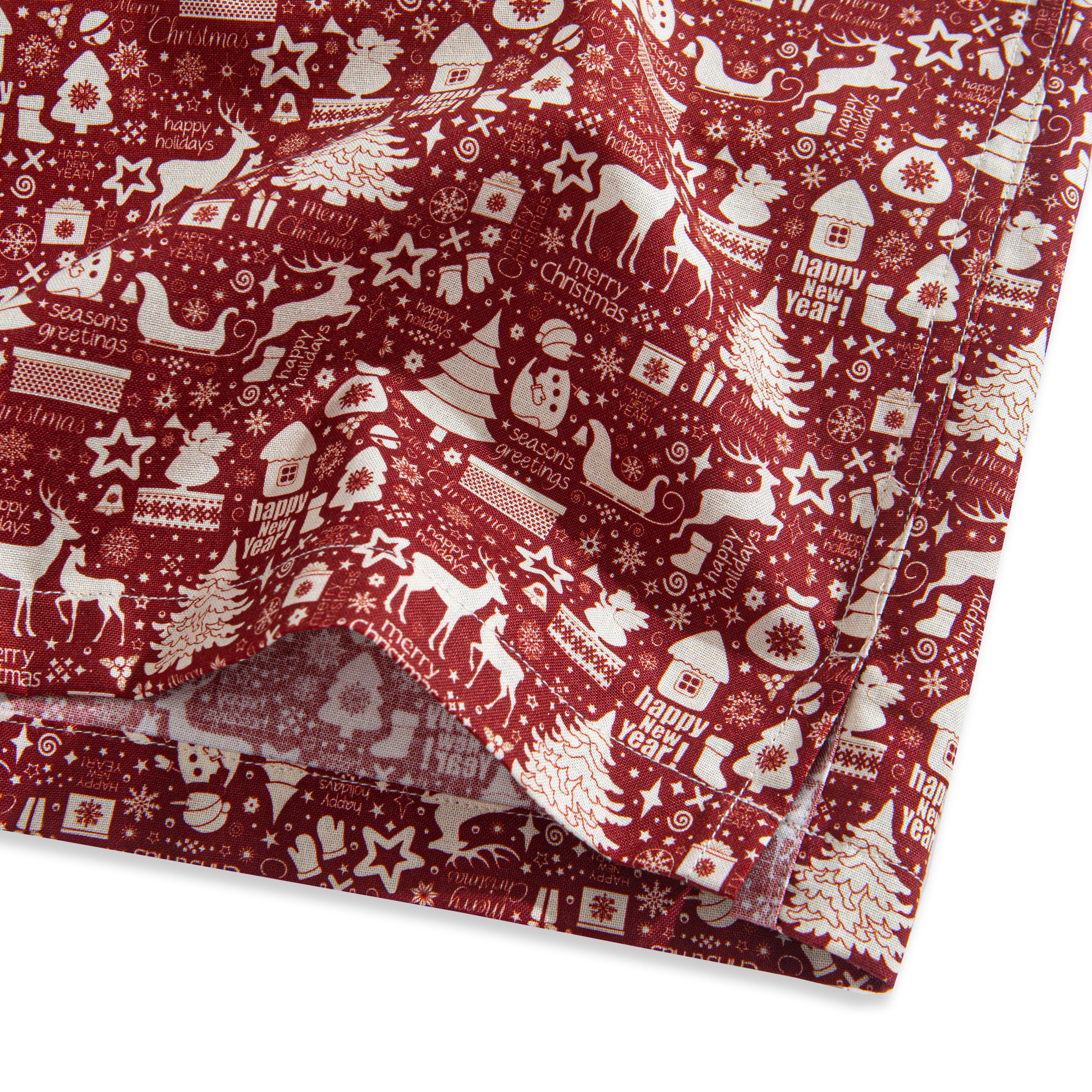 Side Slit Hem Detail – OROMEN Fantasy Christmas Patchwork Shirt