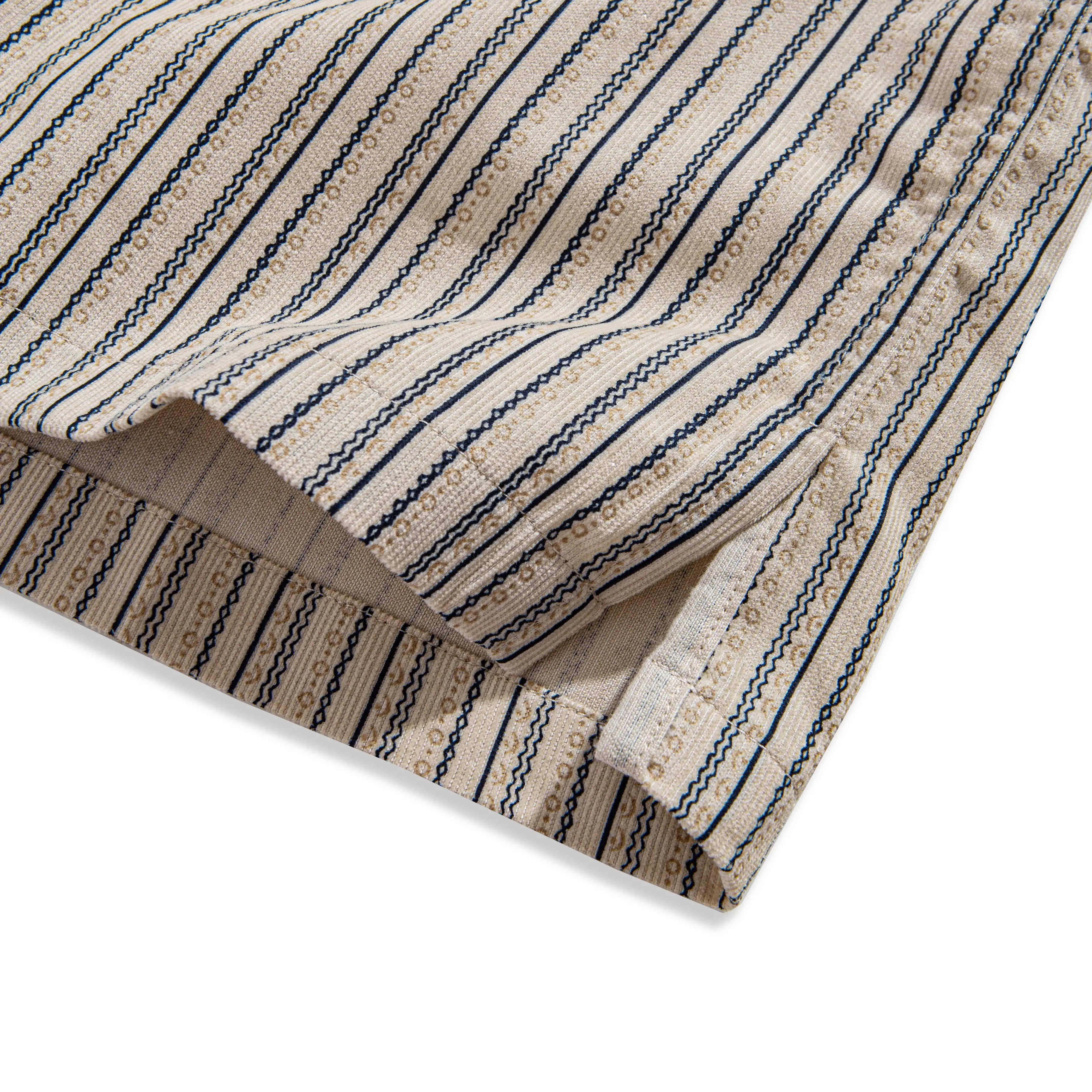 Side Vent and Double Needle Stitching Detail on OROMEN Cotton Corduroy Shirt