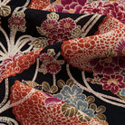 Side view of Japanese Ukiyo-e chrysanthemums shirt with button-down collar