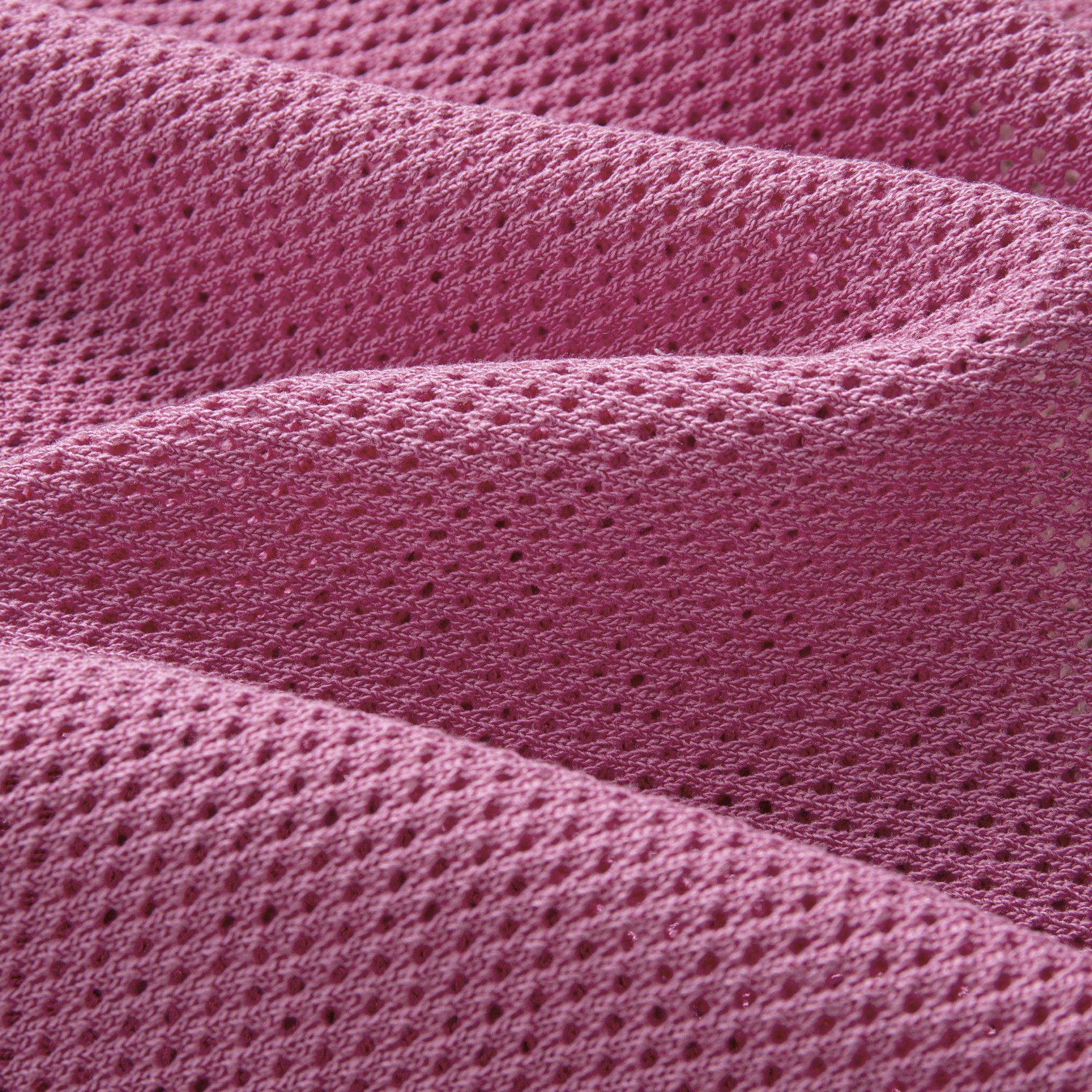 Silver Button Placket Close-up – Raspberry Pink Knit Shirt