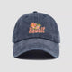 Soft Crown Hibiscus Hat Denim Blue - OROMEN Vintage Washed Cotton Baseball Cap