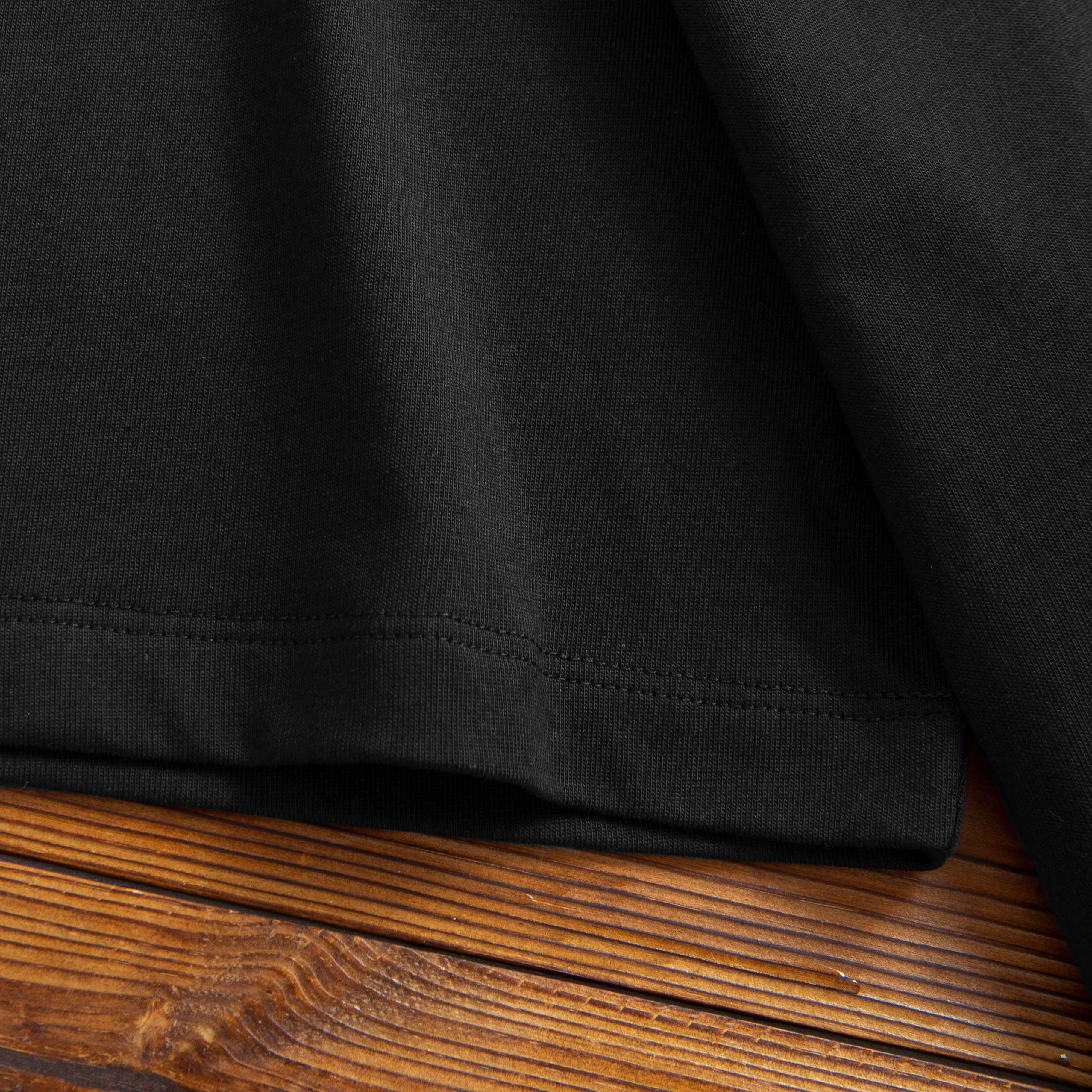 Solid Cotton T-Shirt – Sleeve Cuff Detail