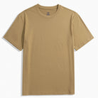 Solid Cotton T-Shirt in Khaki – Front View