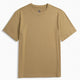 Solid Cotton T-Shirt in Khaki – Front View