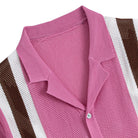 Striped Open-Knit Mesh Shirt – Back View