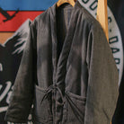 Striped Pattern Detail - Reversible Kimono Coat Japanese Textile Design