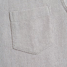 Two-Tone Cotton Linen Shirt Chest Pocket Detail – OROMEN