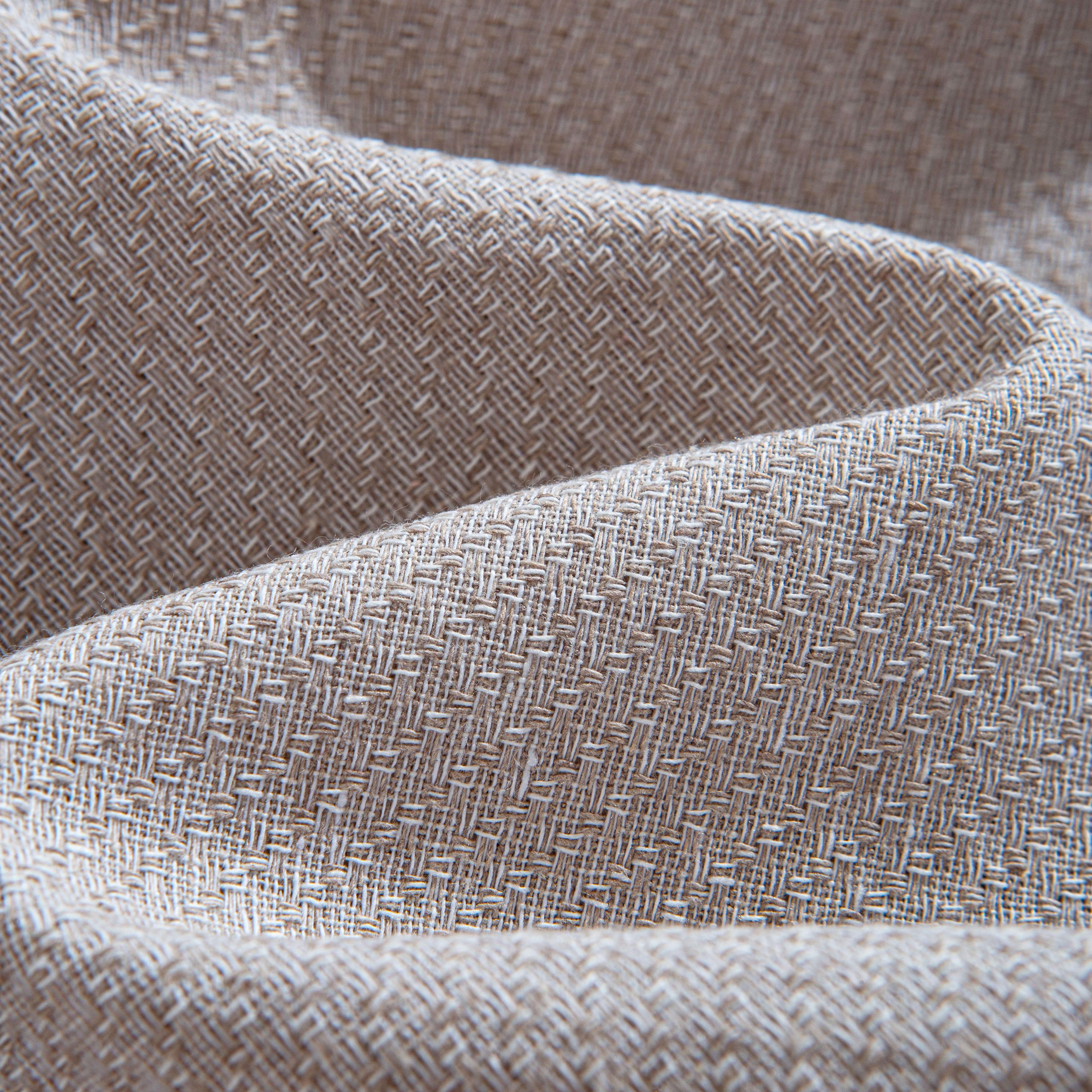 Two-Tone Woven Cotton Linen Shirt Fabric Texture Close-Up