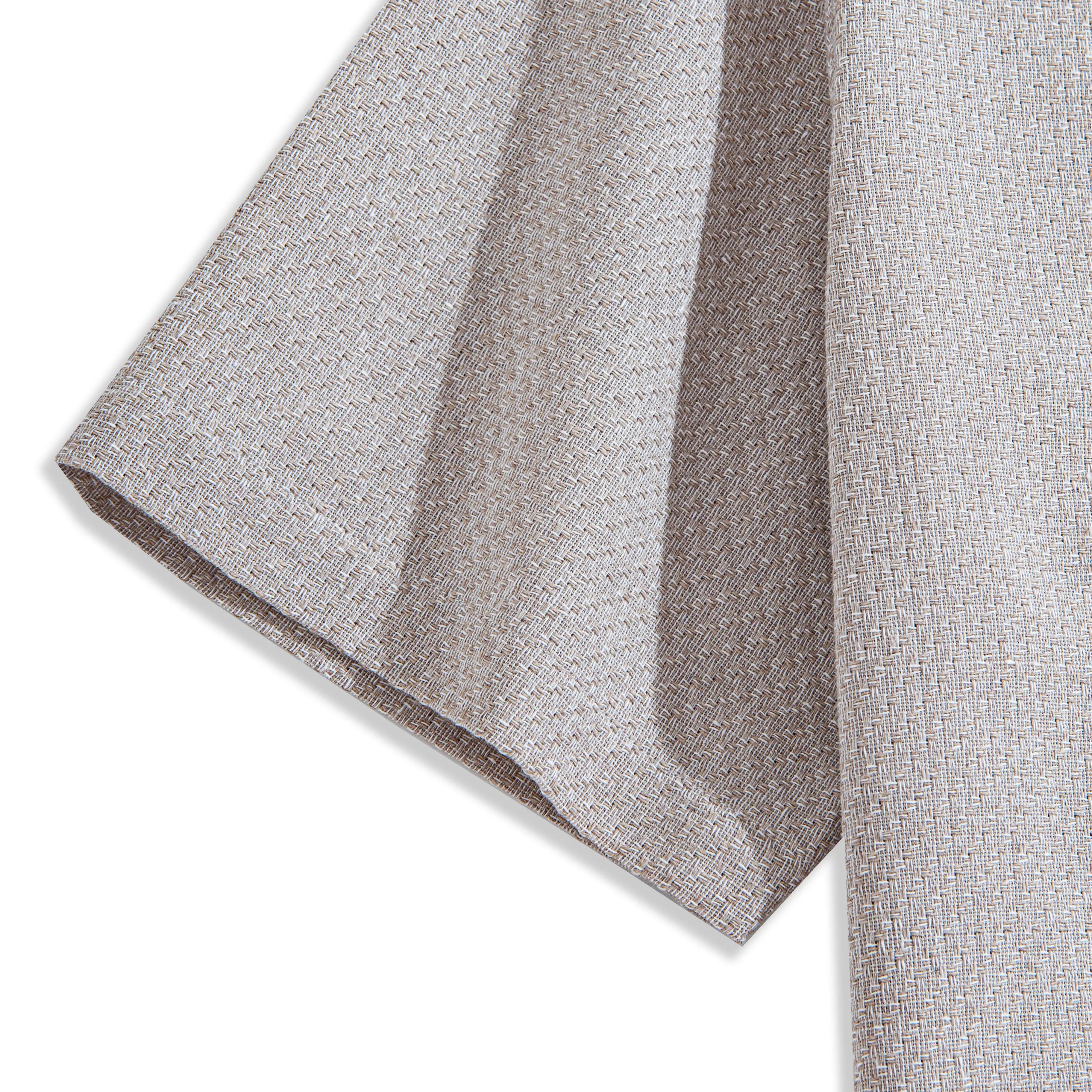 Two-tone cotton linen shirt sleeve detail - double needle stitching quality
