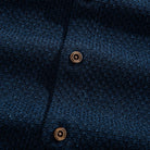 Two-tone woven shirt with coconut buttons - cotton and linen long sleeves