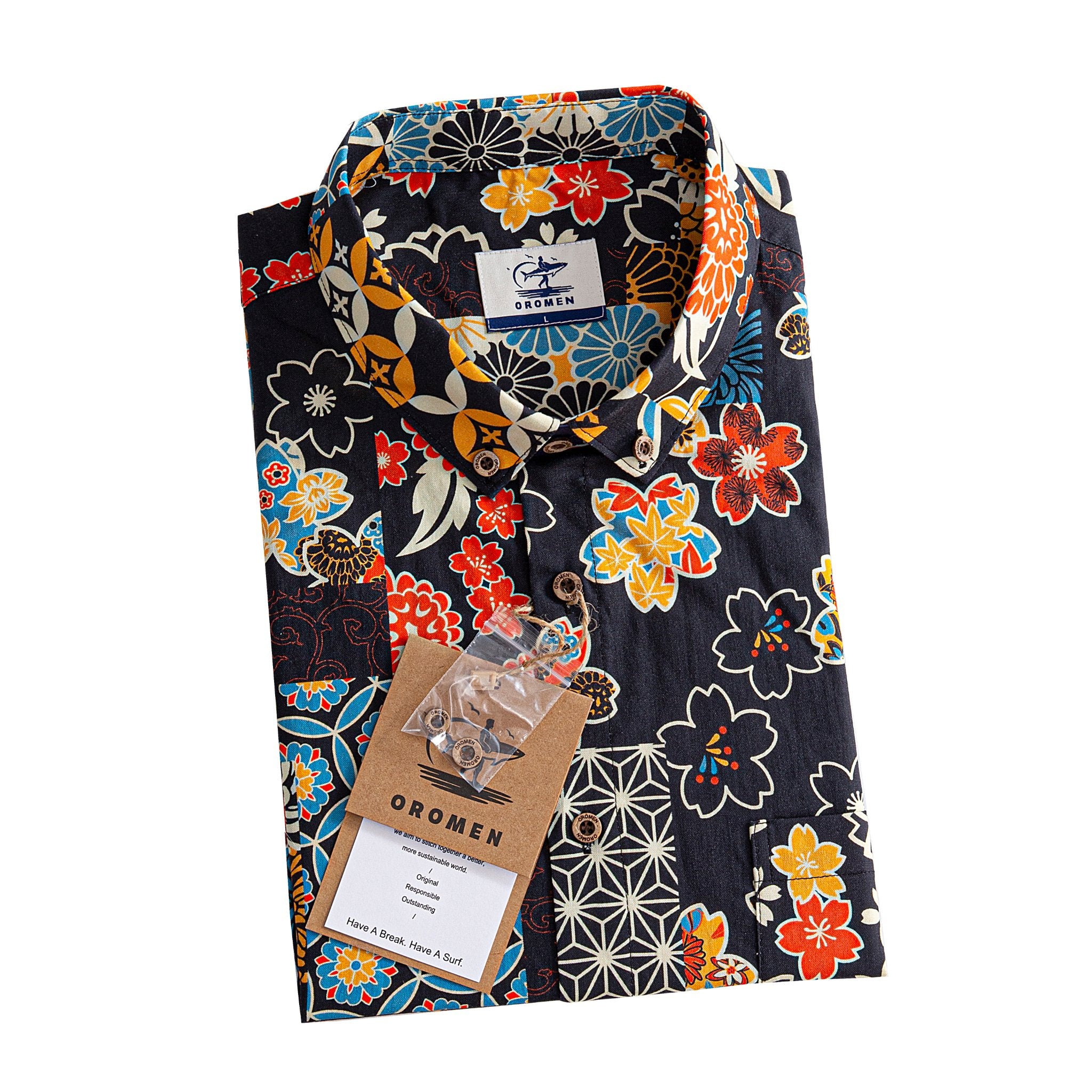 Ukiyo-e Heritage Patchwork Shirt – Front Detail