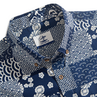 Ukiyoe collage aloha shirt front view Japanese pattern