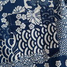 Ukiyoe collage shirt side angle navy blue cotton
