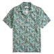 Undersea Oasis green aloha shirt with hand-painted ocean coral print