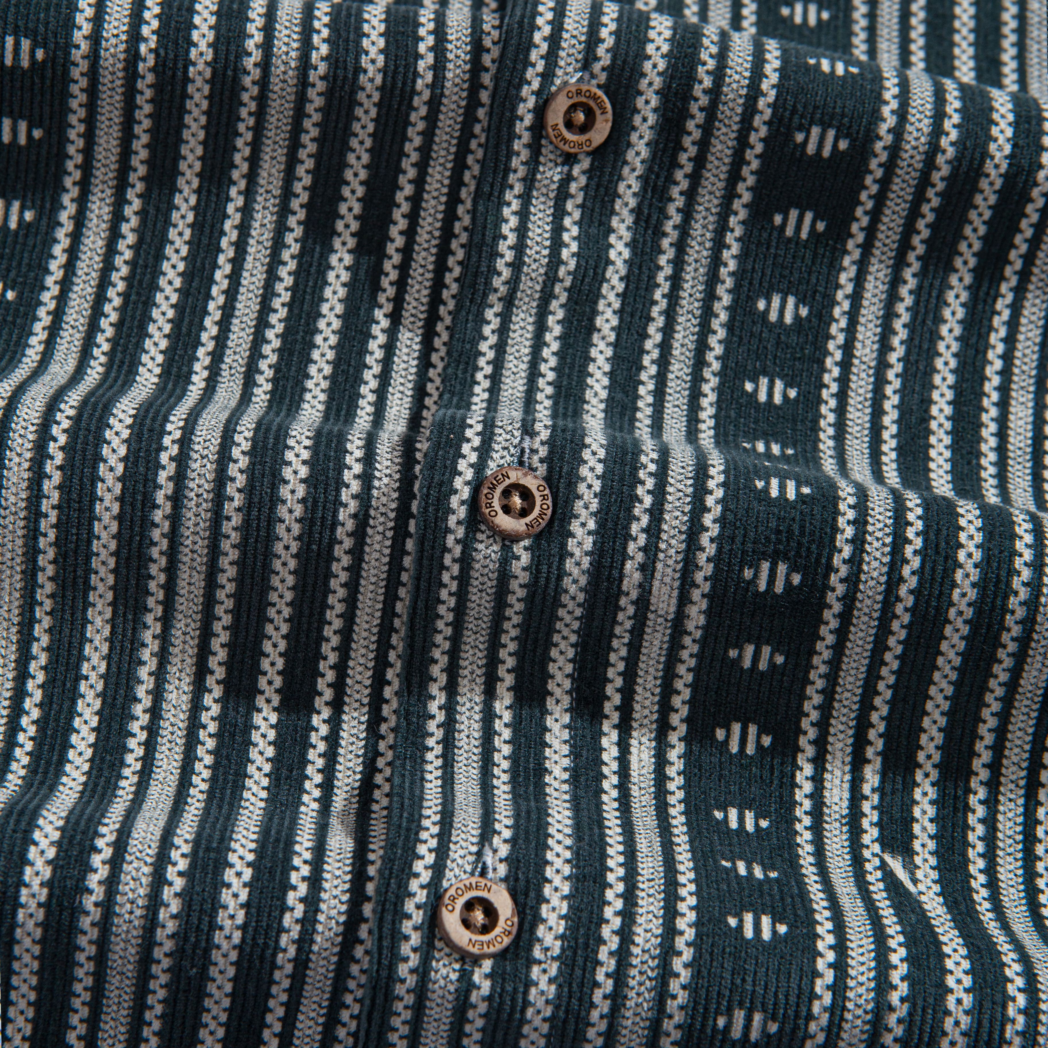 Versatile Striped Corduroy Shirt Button Detail – OROMEN