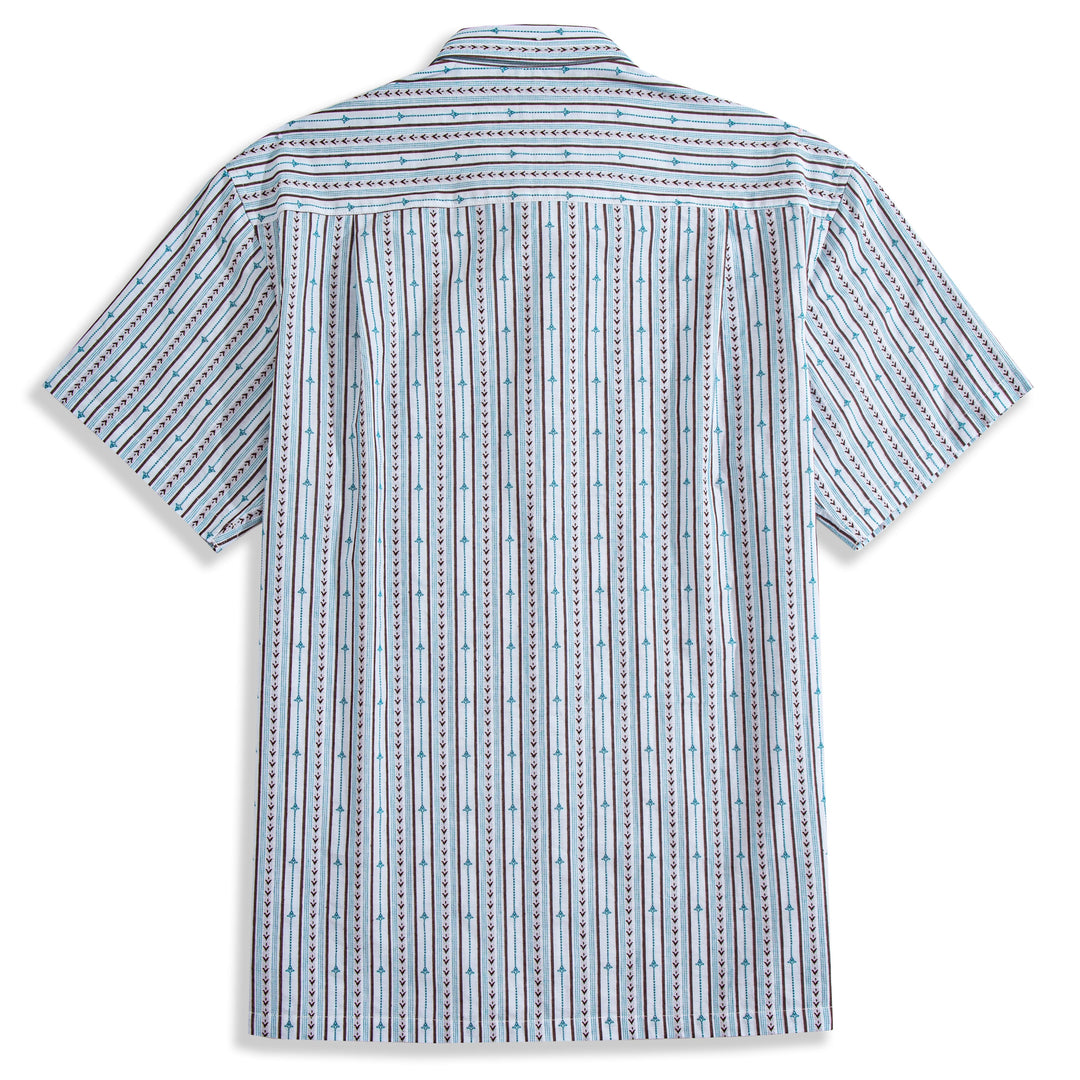 Embroidered Flower Bud Textured Stripes