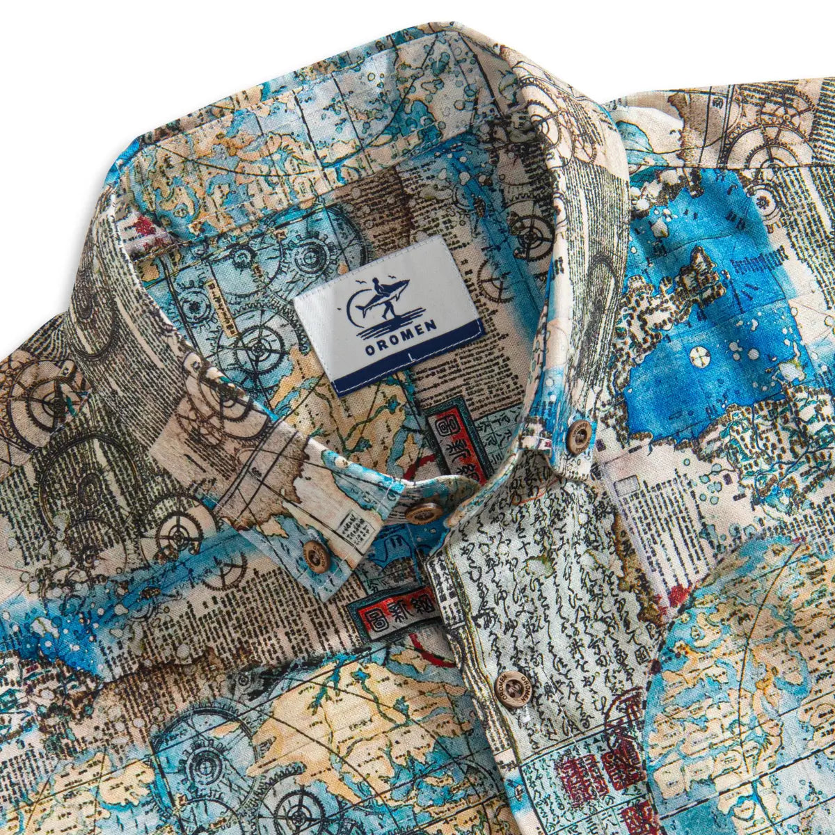 Voyage of Verse Aloha Shirt – Button-Down Collar Detail