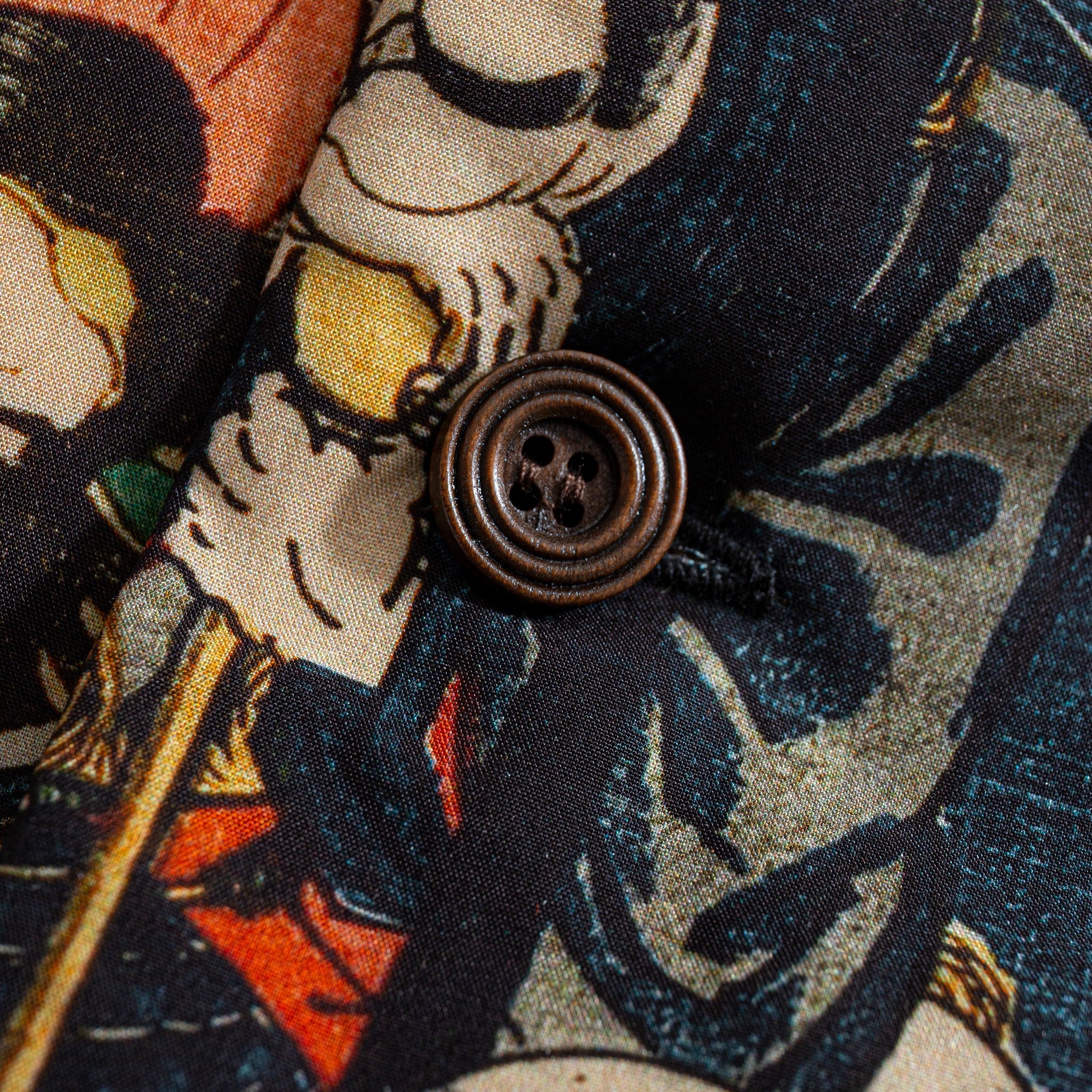 Water Margin Lyocell Shirt Collar Detail - OROMEN Ukiyo-e Apparel