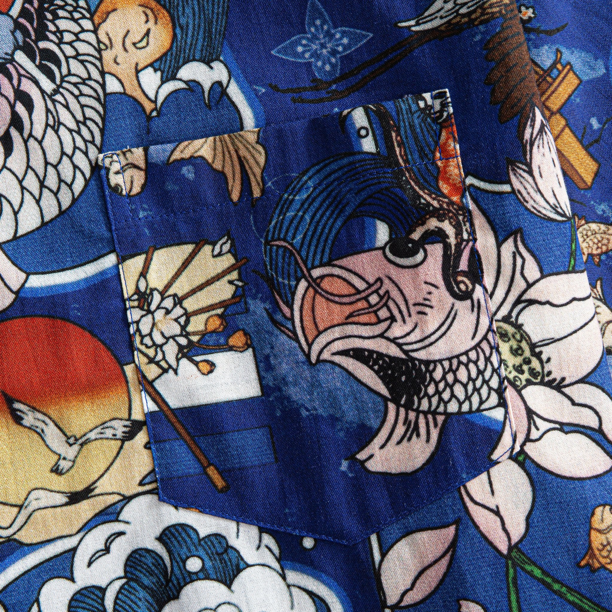 Wave Print Close-Up – Japanese Inspired Graphic Tee